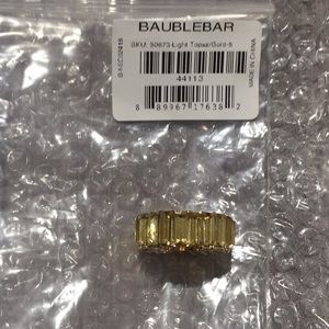 NWT Bauble Bar sz 5 light Topaz/gold ring